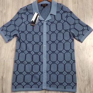 Truth Men's Blue Patterned Shirt size S brand new e tags